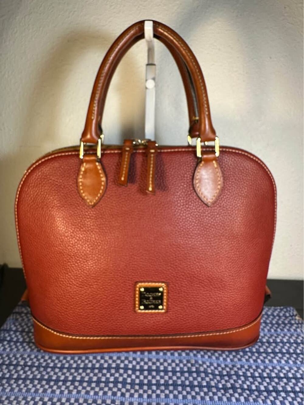 Dooney & Bourke Pebble Grain Zip Zip Satchel Rich Cranberry / Bordeaux Red